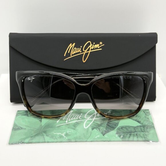 Maui Jim Starfish Polarized Sunglasses Black Tortoise Gray 744-02T Women's - Picture 1 of 9